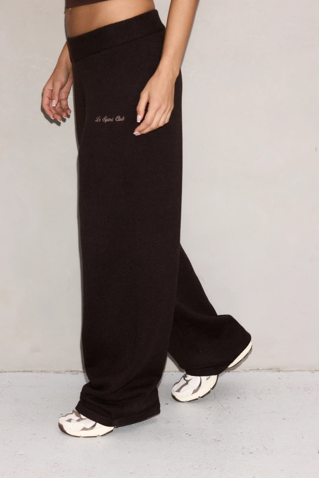 SOFT KNIT TROUSERS BRUN - zdjęcie 2 z 9