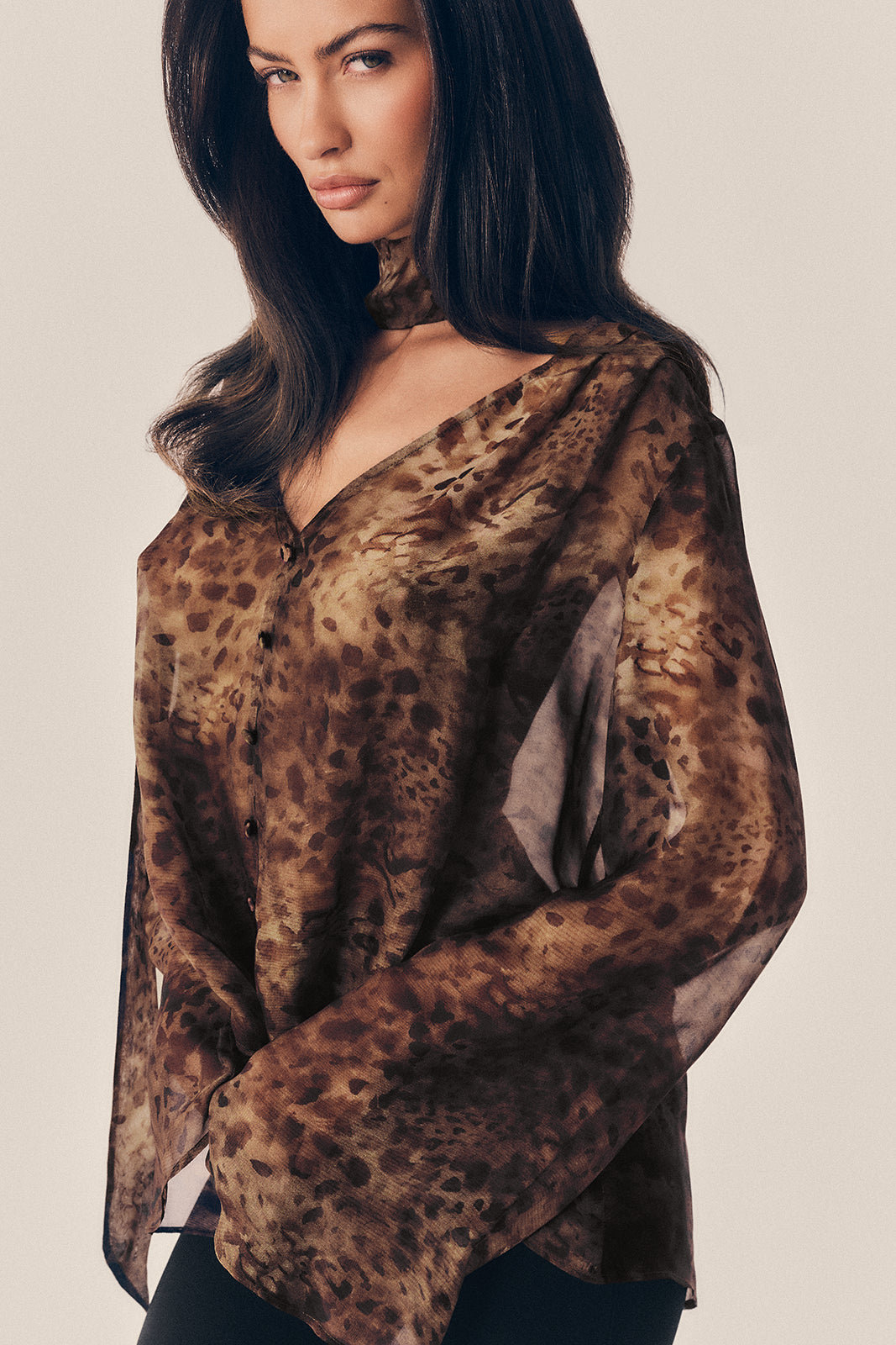 Aude shirt leopard