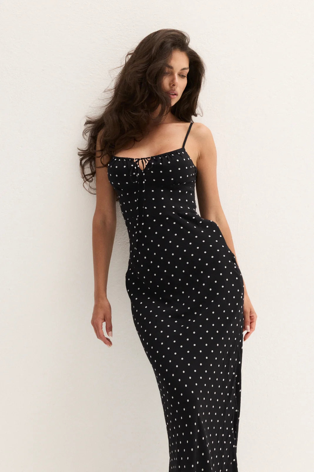 Roseline chiffon dots