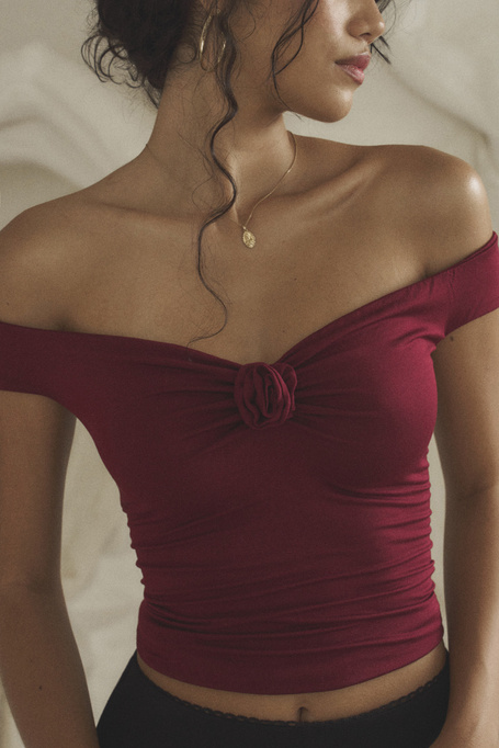CINDY TOP BORDEAUX
